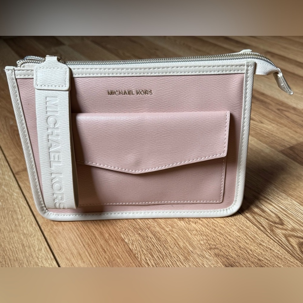 Michael Kors Blush Pink and Cream Clutch